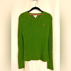 Lilly Pulitzer Green Cable Knit Sweater